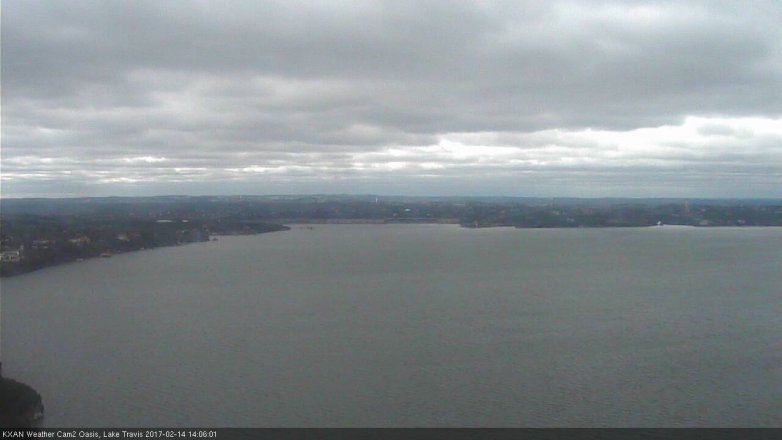 Lake Travis webcam, February 14, 2017 1:10 PM CT