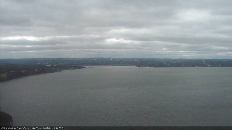 Lake Travis webcam, February 14, 2017 1:40 PM CT