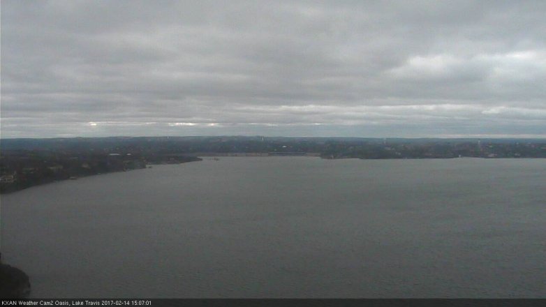 Lake Travis webcam, February 14, 2017 2:30 PM CT
