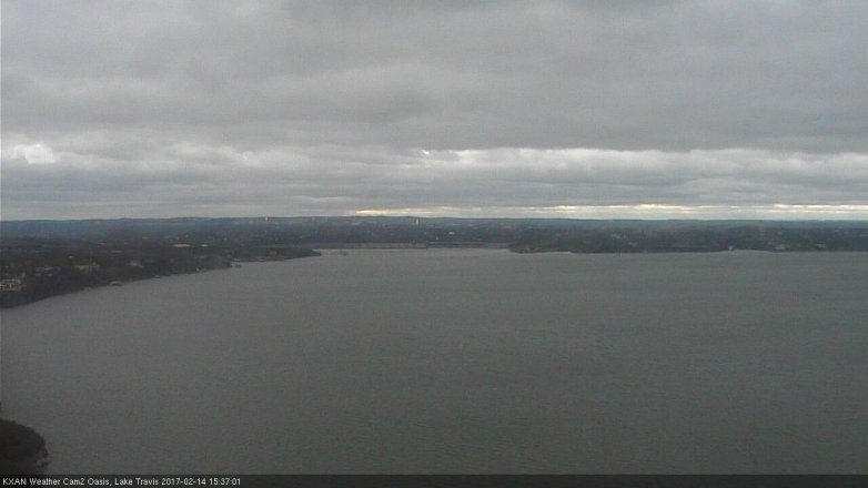 Lake Travis webcam, February 14, 2017 2:45 PM CT
