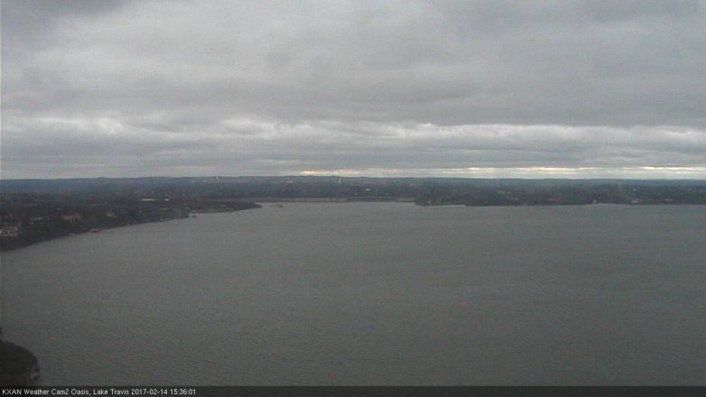 Lake Travis webcam, February 14, 2017 2:50 PM CT