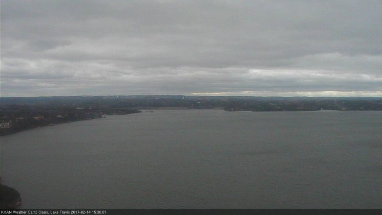 Lake Travis webcam, February 14, 2017 2:55 PM CT