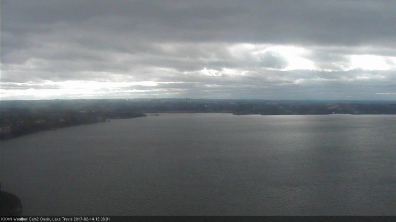 Lake Travis webcam, February 14, 2017 3:10 PM CT