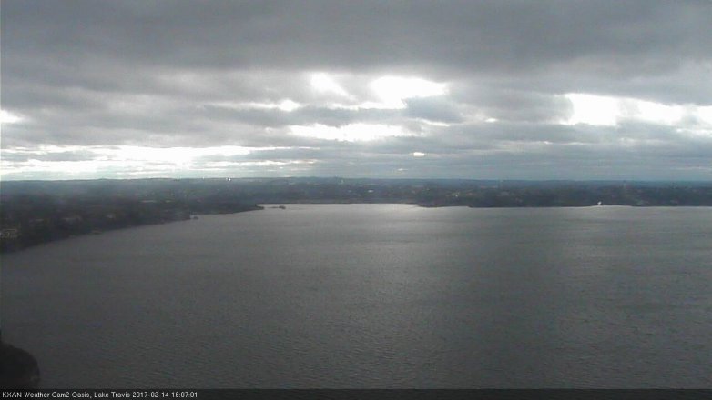 Lake Travis webcam, February 14, 2017 3:30 PM CT