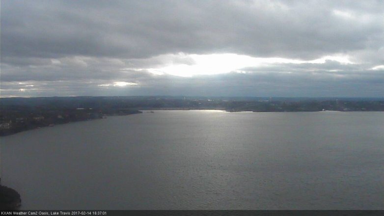 Lake Travis webcam, February 14, 2017 3:40 PM CT