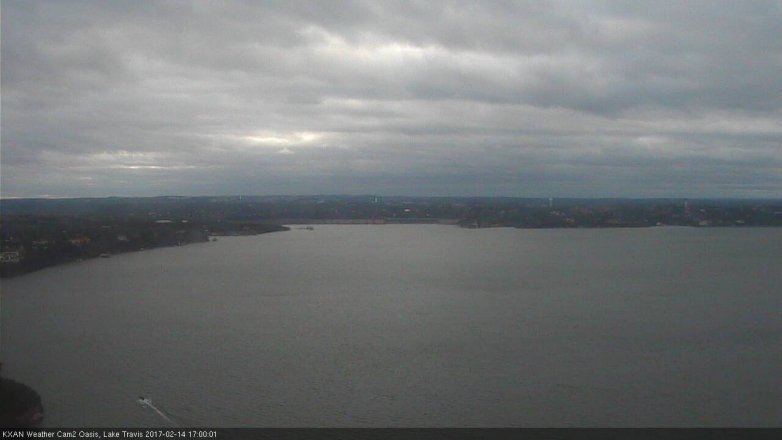 Lake Travis webcam, February 14, 2017 4:20 PM CT