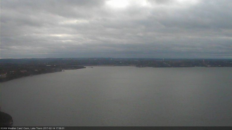 Lake Travis webcam, February 14, 2017 4:35 PM CT