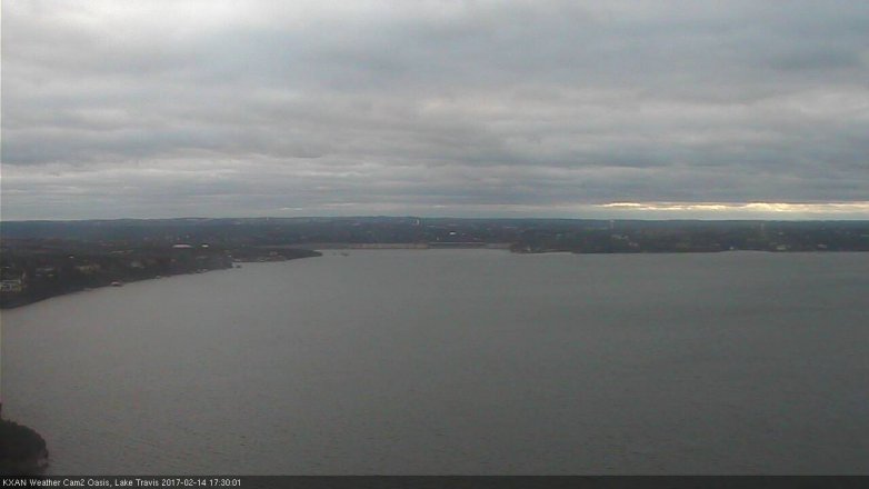 Lake Travis webcam, February 14, 2017 4:55 PM CT