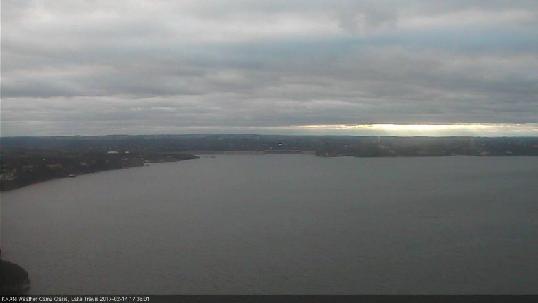 Lake Travis webcam, February 14, 2017 5:00 PM CT