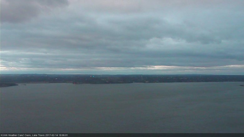 Lake Travis webcam, February 14, 2017 5:10 PM CT