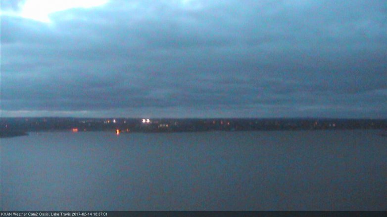 Lake Travis webcam, February 14, 2017 5:45 PM CT