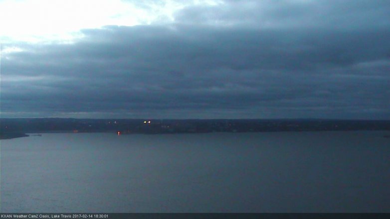 Lake Travis webcam, February 14, 2017 5:55 PM CT