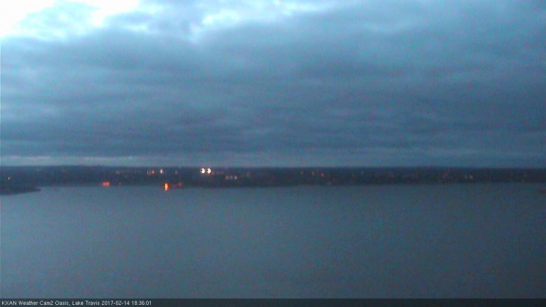 Lake Travis webcam, February 14, 2017 6:05 PM CT