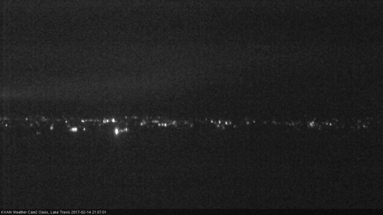 Lake Travis webcam, February 14, 2017 8:35 PM CT