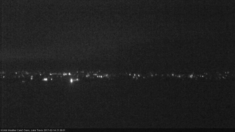 Lake Travis webcam, February 14, 2017 9:00 PM CT