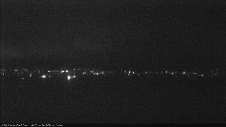 Lake Travis webcam, February 14, 2017 9:10 PM CT