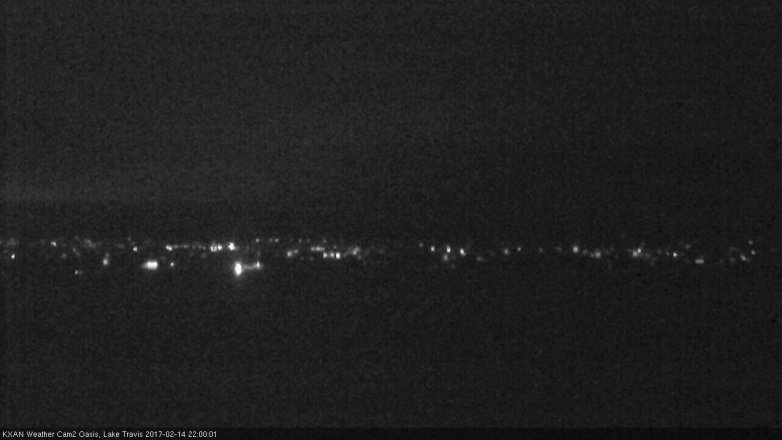 Lake Travis webcam, February 14, 2017 9:20 PM CT
