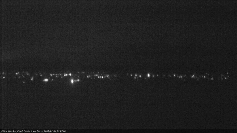 Lake Travis webcam, February 14, 2017 9:30 PM CT