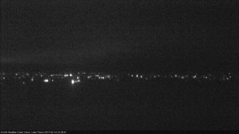 Lake Travis webcam, February 14, 2017 9:40 PM CT