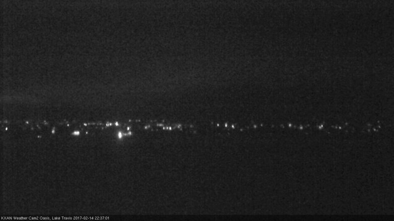 Lake Travis webcam, February 14, 2017 10:05 PM CT