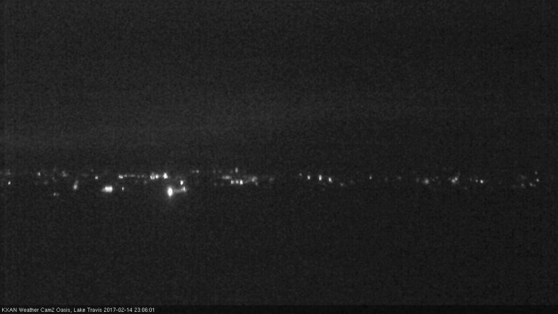 Lake Travis webcam, February 14, 2017 10:30 PM CT