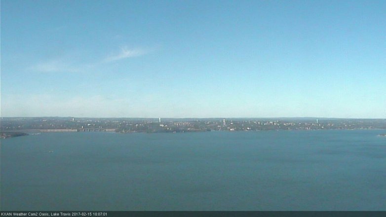 Lake Travis webcam, February 15, 2017 9:20 AM CT