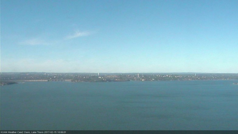 Lake Travis webcam, February 15, 2017 9:30 AM CT