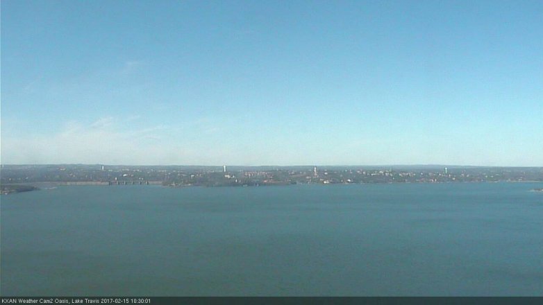Lake Travis webcam, February 15, 2017 9:35 AM CT