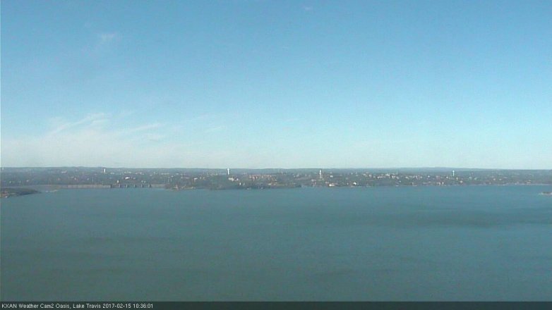 Lake Travis webcam, February 15, 2017 9:40 AM CT