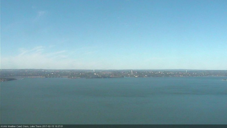 Lake Travis webcam, February 15, 2017 9:50 AM CT