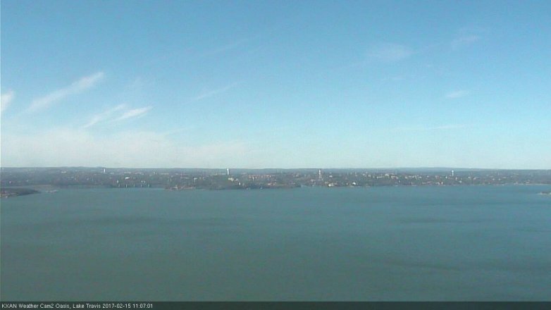 Lake Travis webcam, February 15, 2017 10:35 AM CT