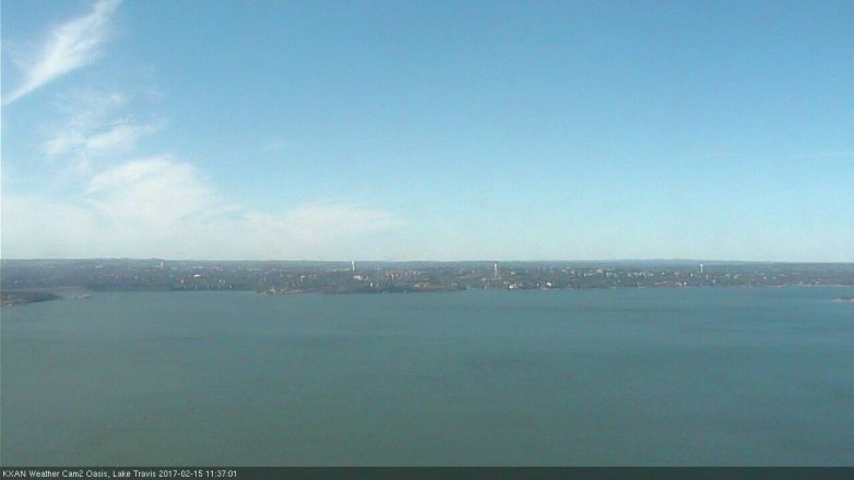 Lake Travis webcam, February 15, 2017 10:50 AM CT