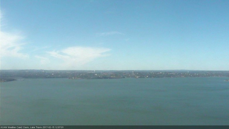 Lake Travis webcam, February 15, 2017 11:10 AM CT