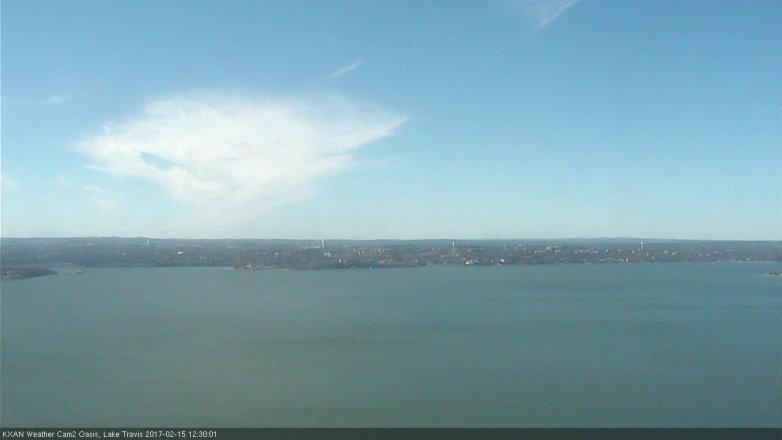 Lake Travis webcam, February 15, 2017 11:45 AM CT