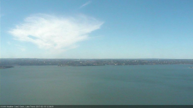 Lake Travis webcam, February 15, 2017 11:50 AM CT