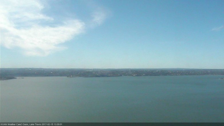 Lake Travis webcam, February 15, 2017 12:35 PM CT