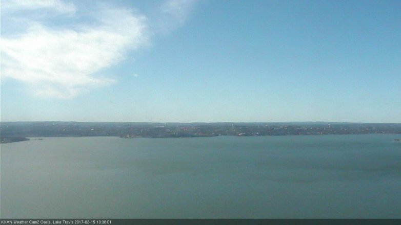 Lake Travis webcam, February 15, 2017 12:50 PM CT