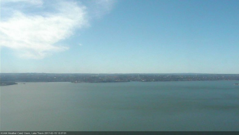 Lake Travis webcam, February 15, 2017 1:00 PM CT