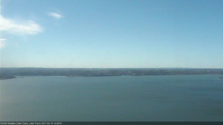Lake Travis webcam, February 15, 2017 1:15 PM CT