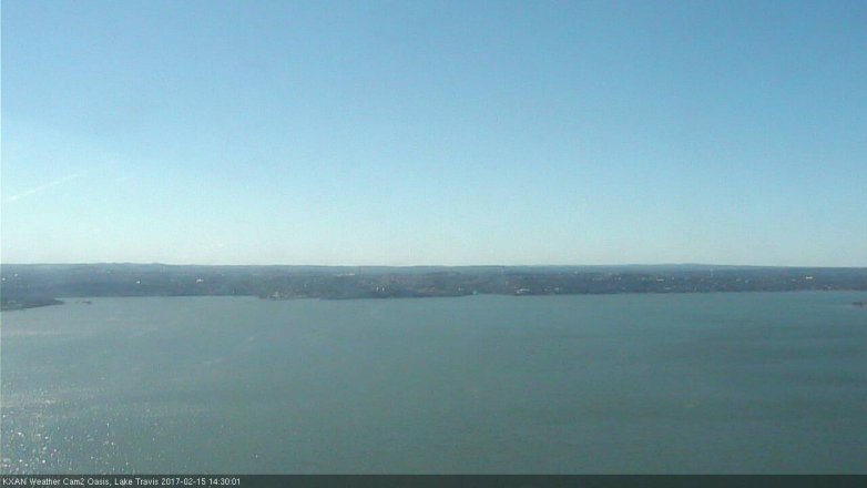 Lake Travis webcam, February 15, 2017 1:40 PM CT