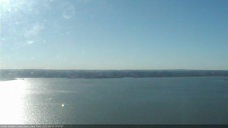 Lake Travis webcam, February 15, 2017 3:05 PM CT
