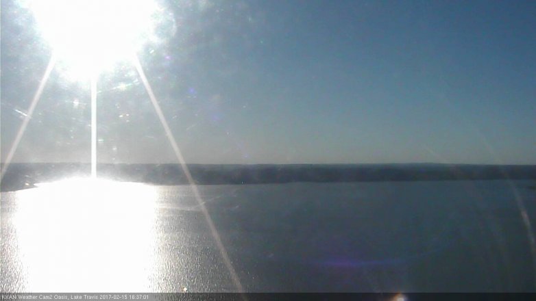 Lake Travis webcam, February 15, 2017 3:50 PM CT