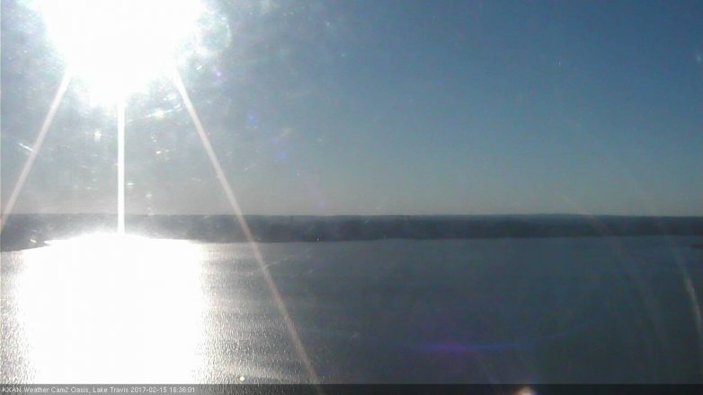 Lake Travis webcam, February 15, 2017 4:05 PM CT