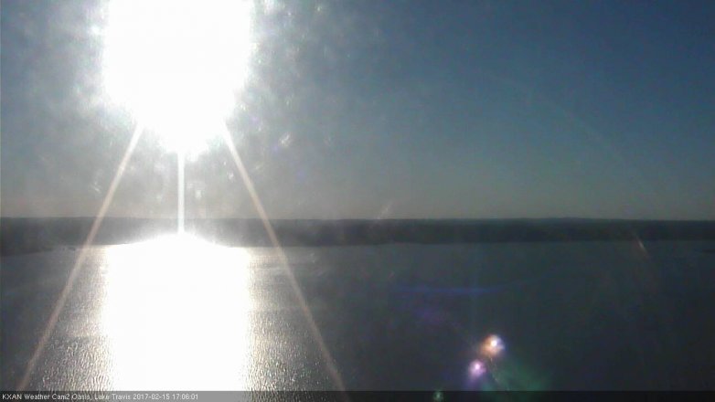 Lake Travis webcam, February 15, 2017 4:25 PM CT