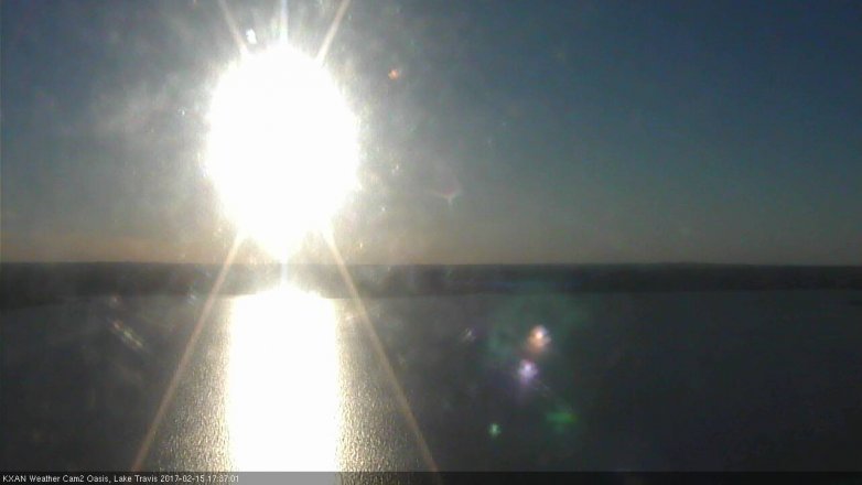 Lake Travis webcam, February 15, 2017 4:50 PM CT