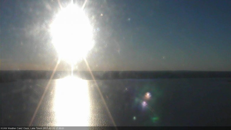 Lake Travis webcam, February 15, 2017 4:55 PM CT