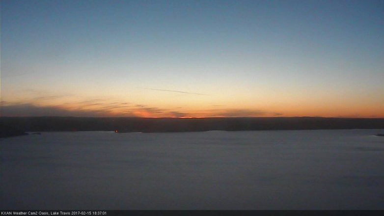 Lake Travis webcam, February 15, 2017 5:55 PM CT
