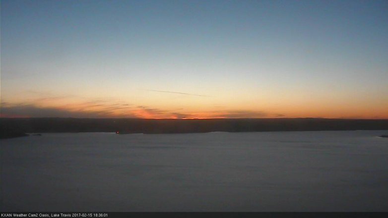 Lake Travis webcam, February 15, 2017 6:00 PM CT