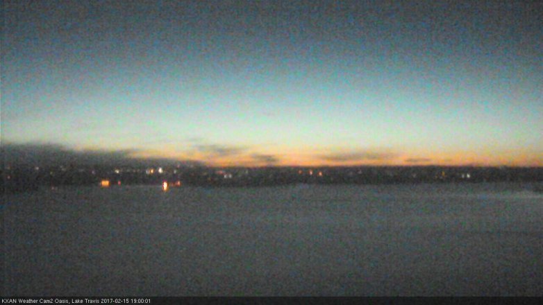 Lake Travis webcam, February 15, 2017 6:20 PM CT