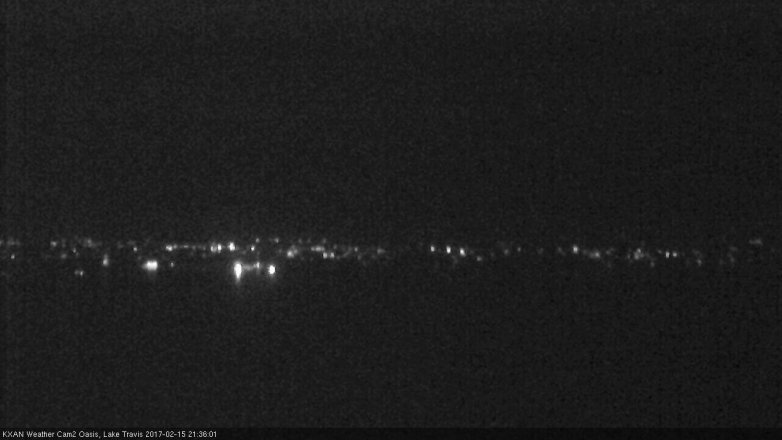 Lake Travis webcam, February 15, 2017 8:50 PM CT